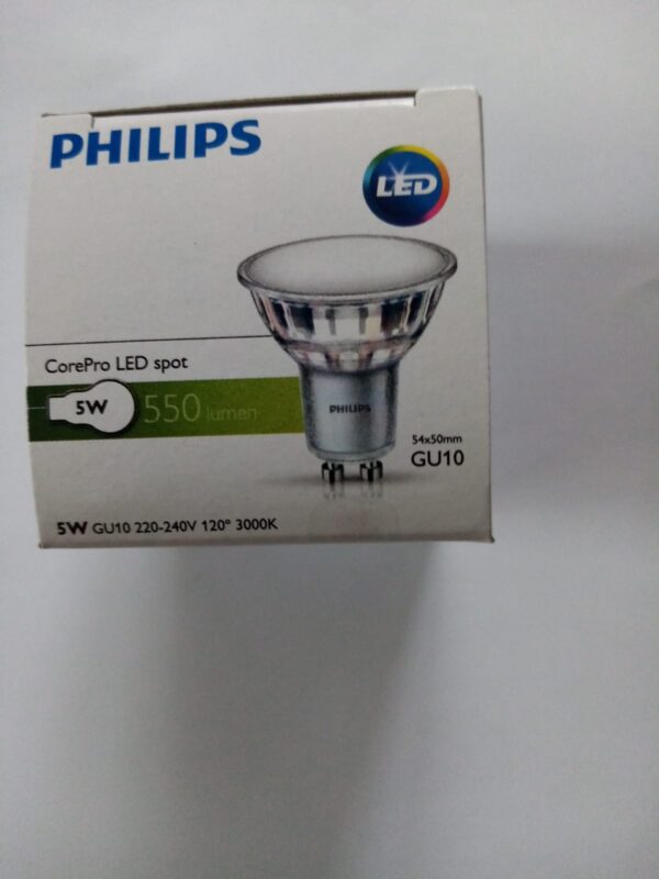 Spot LED GU10,5W, lumina calda, Philips