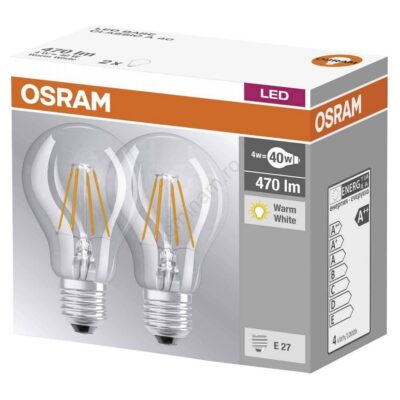 Set 2 becuri LED Vintage 4W, lumina calda, Osram -