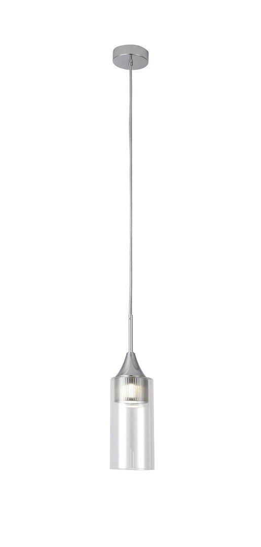 Pendul LED 5W 400 lm Metal/Sticla -Crom – Candice