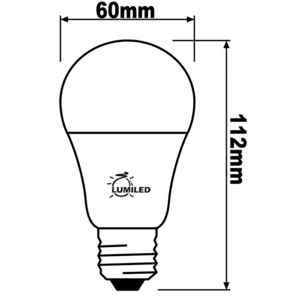 Bec LED 8W(60W) E27, lumina alba naturala, Lumiled