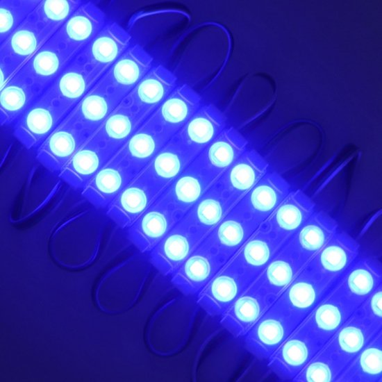Module LED incapsulate 3 led-uri, SMD 2835, 12V, 0.72W, Albastru