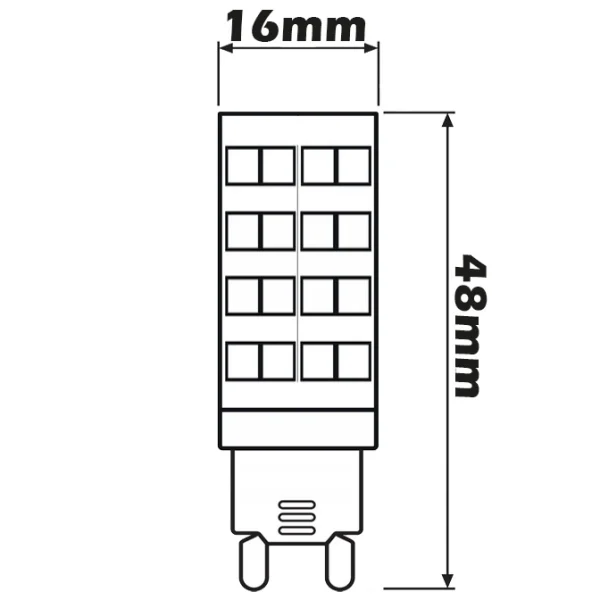 Bec LED G9 5W (50W) 470lm 4000K Neutru 360°