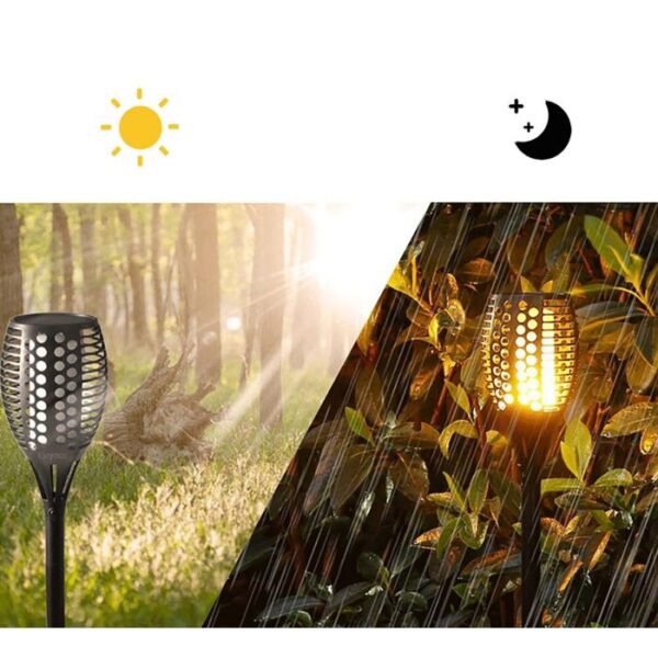 Lampa solara de gradina LED efect de flacara – 40cm