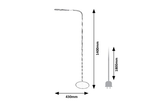 Lampa de podea LED 10W(910lm) Metal Gri – Adelmo