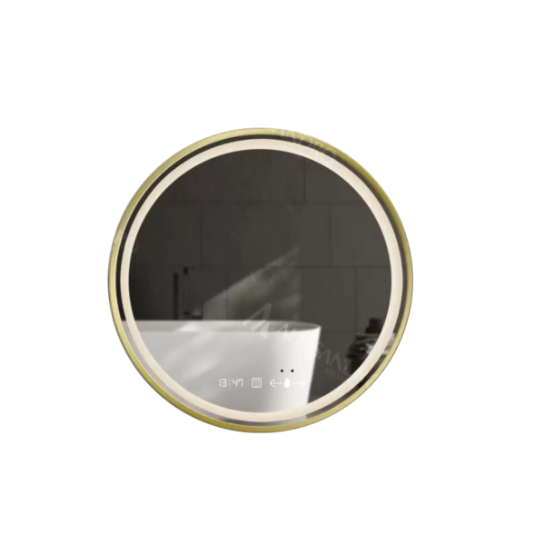 Oglinda LED Touch Venere Sistem Dezaburire Rama Aurie 70x70 cm Colectia Marcello Funghi - imagine 4