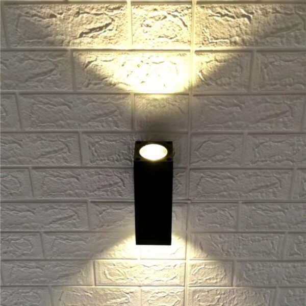 Aplica Exterior Vali, 2*GU10, Negru, Metal si Sticla - imagine 2