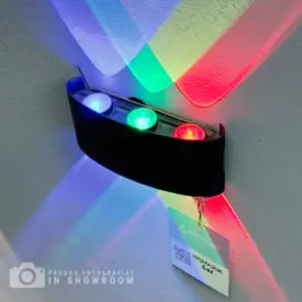 Aplica LED de Exterior Damir, 6W, RGB, Metal, Negru