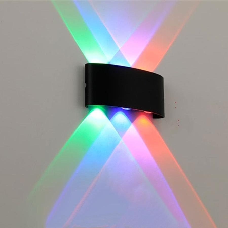Aplica LED de Exterior Damir, 6W, RGB, Metal, Negru - imagine 2
