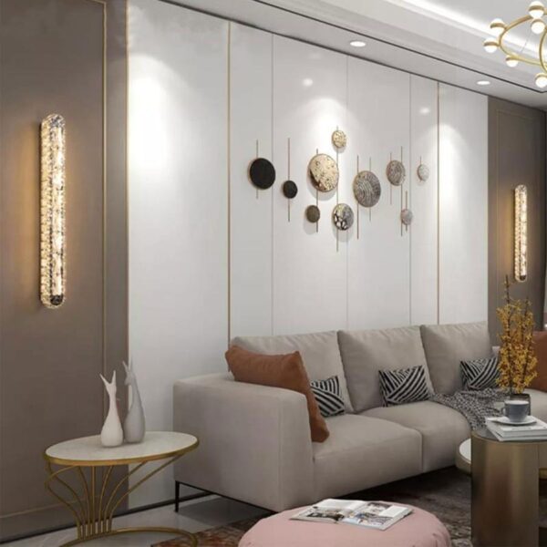 Aplica LED Priscila, 8W, Cristal, Argintiu - imagine 2