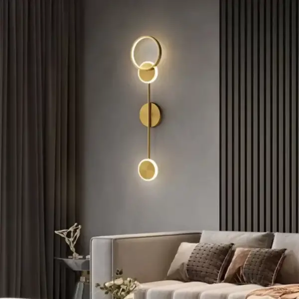 Aplica LED Rylan 24W Alb Auriu - imagine 2