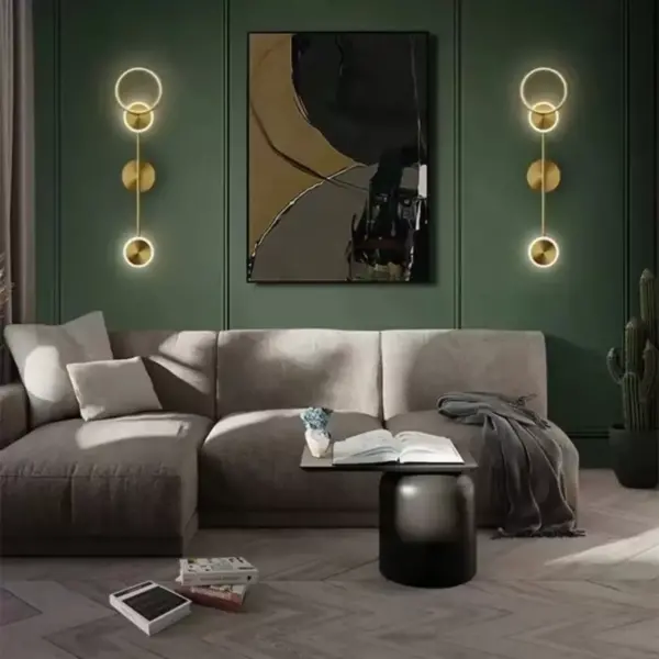 Aplica LED Rylan 24W Alb Auriu - imagine 4