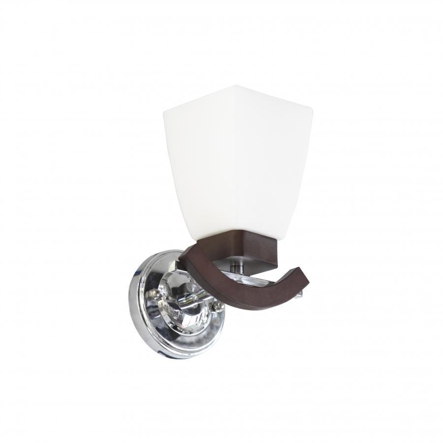 Aplica Vica, 1*E27, Alb, Metal si Sticla