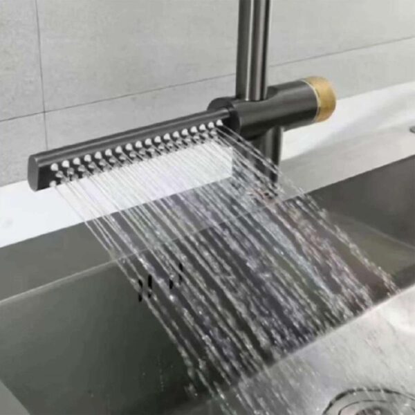 Baterie Bucatarie cu Dus Extractibil Inox Argintiu YB1500S - imagine 3