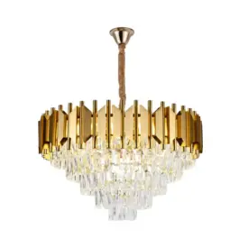Candelabru Cristal Braylen 8x E27 Diametru 60cm Auriu