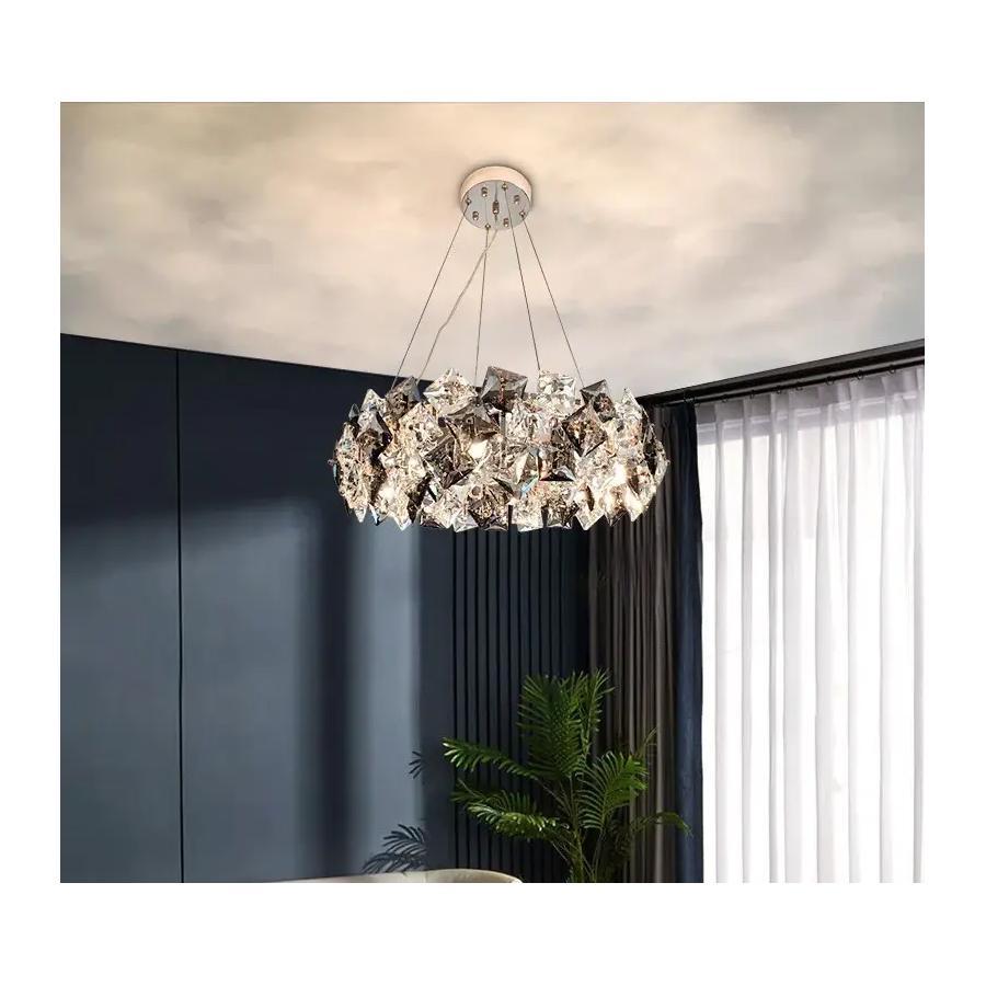 Candelabru Cristal Hara 9x E27 Argintiu