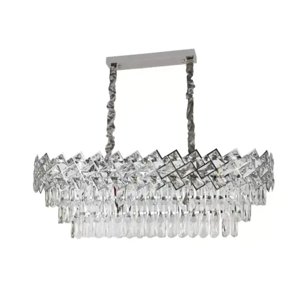 Candelabru Cristal Johnny 8x E27 Argintiu - imagine 2