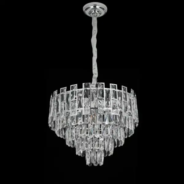 Candelabru Cristal Nelson 7x E27 Argintiu - imagine 3