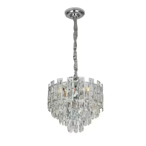 Candelabru Cristal Niklaus 4x E27 Argintiu - imagine 3