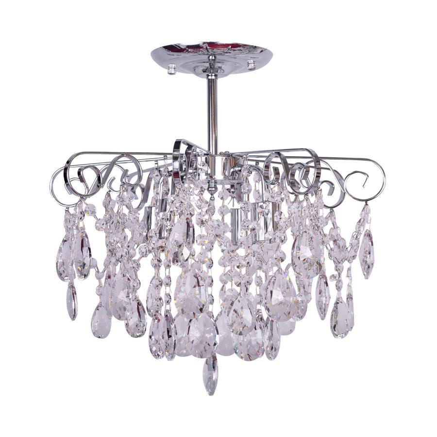Candelabru Eiko, 4*E27, Crom, Metal si Cristal
