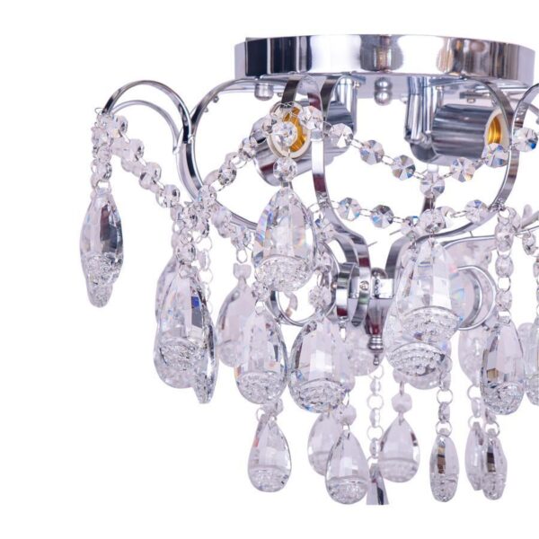 Candelabru Lapis, 4*E27, Crom, Metal si Cristal - imagine 3