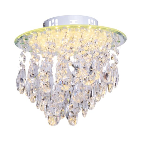 Candelabru LED Casimir, 36W, Crom, Metal si Cristal - imagine 3