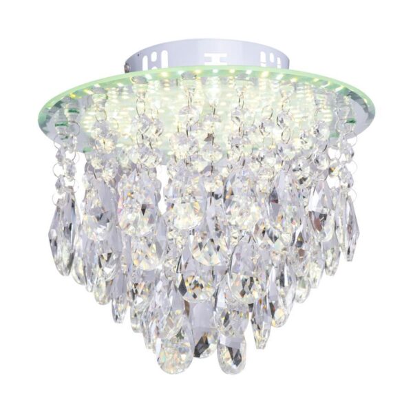 Candelabru LED Casimir, 36W, Crom, Metal si Cristal - imagine 4