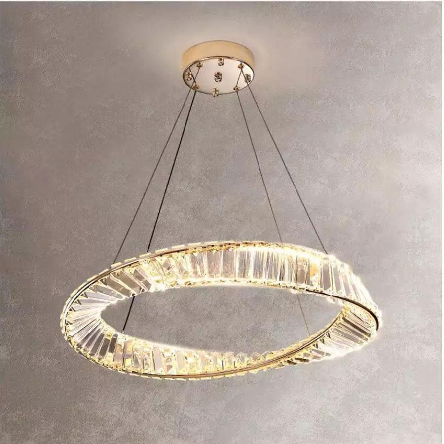 Lustra LED Cristal cu Telecomanda Kylan 36W Auriu