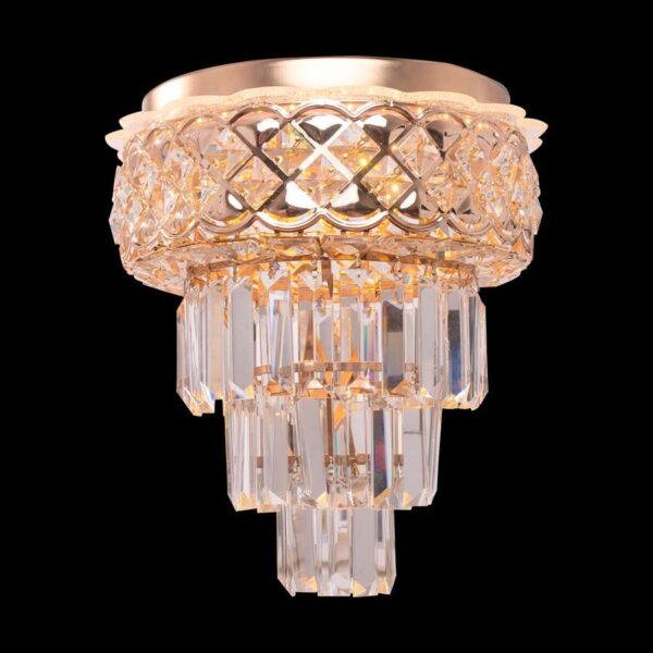 Candelabru LED Cristal Henri 24W Auriu - imagine 3