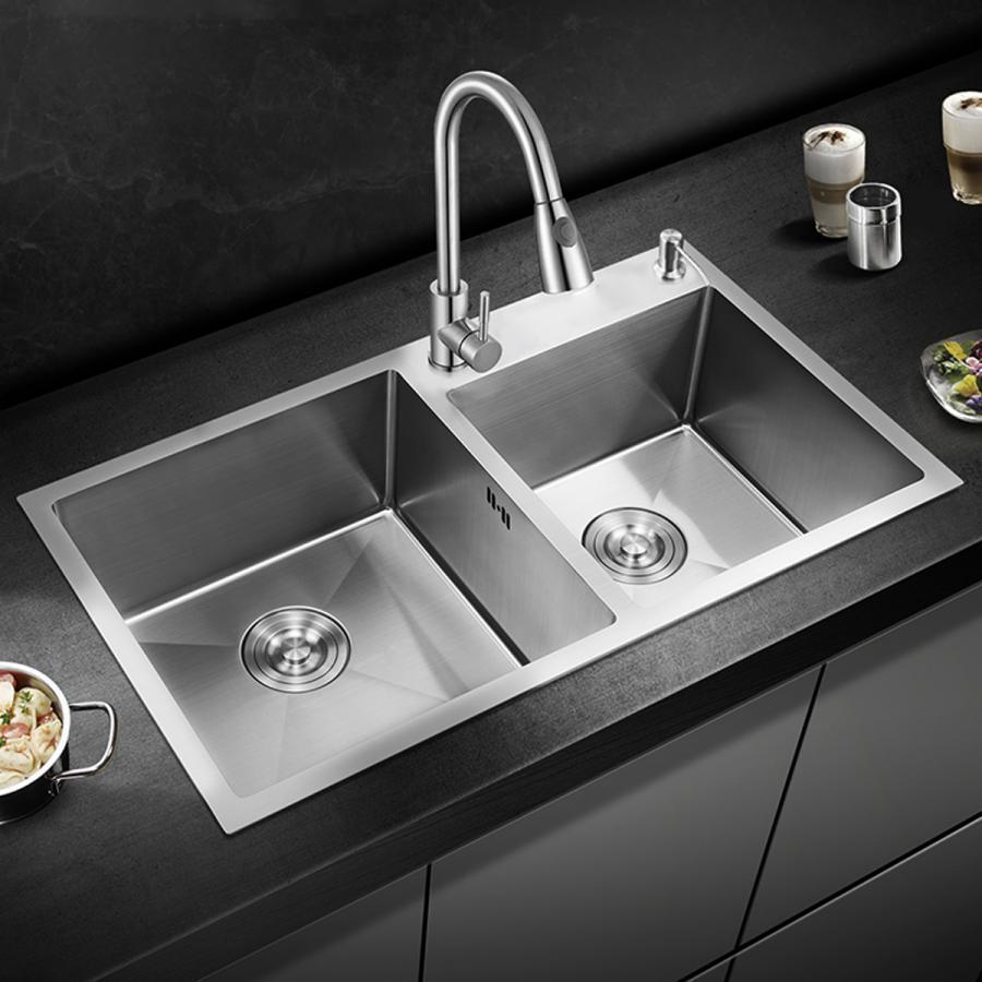 Chiuveta Bucatarie Inox 78×43 cm Argintiu