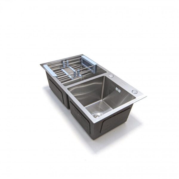 Chiuveta Bucatarie Inox 78x43 cm Argintiu - imagine 3