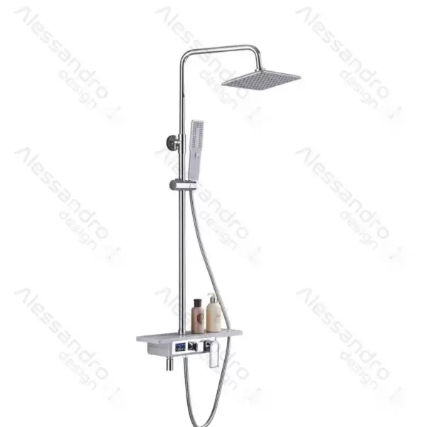 Coloana Dus Korman Technik, Afisaj LCD, Inox, Alb/Argintiu, SJG/009 - imagine 2