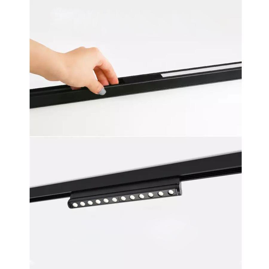 Grila LED Magnetica, Reglabila, 12W, Lumina Neutra, Incastrata, Negru