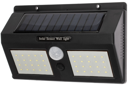Proiector solar LED 5W 5500-6000K Senzor de mișcare  IP65 Negru