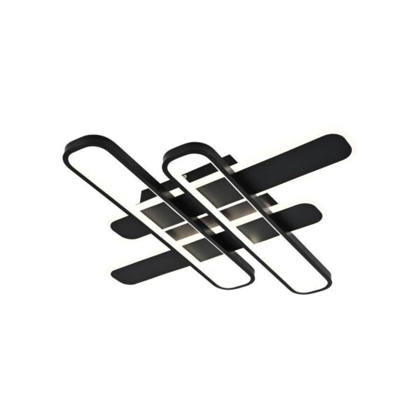 Lustra LED Afina cu Telecomanda, 120W, Acril si Metal, Negru - imagine 2