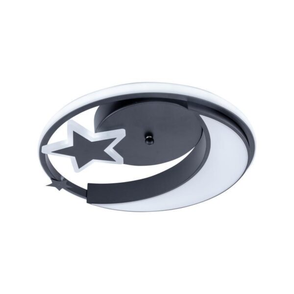 Lustra LED Alyona cu Telecomanda, 100W, Acril si Metal, Negru - imagine 2