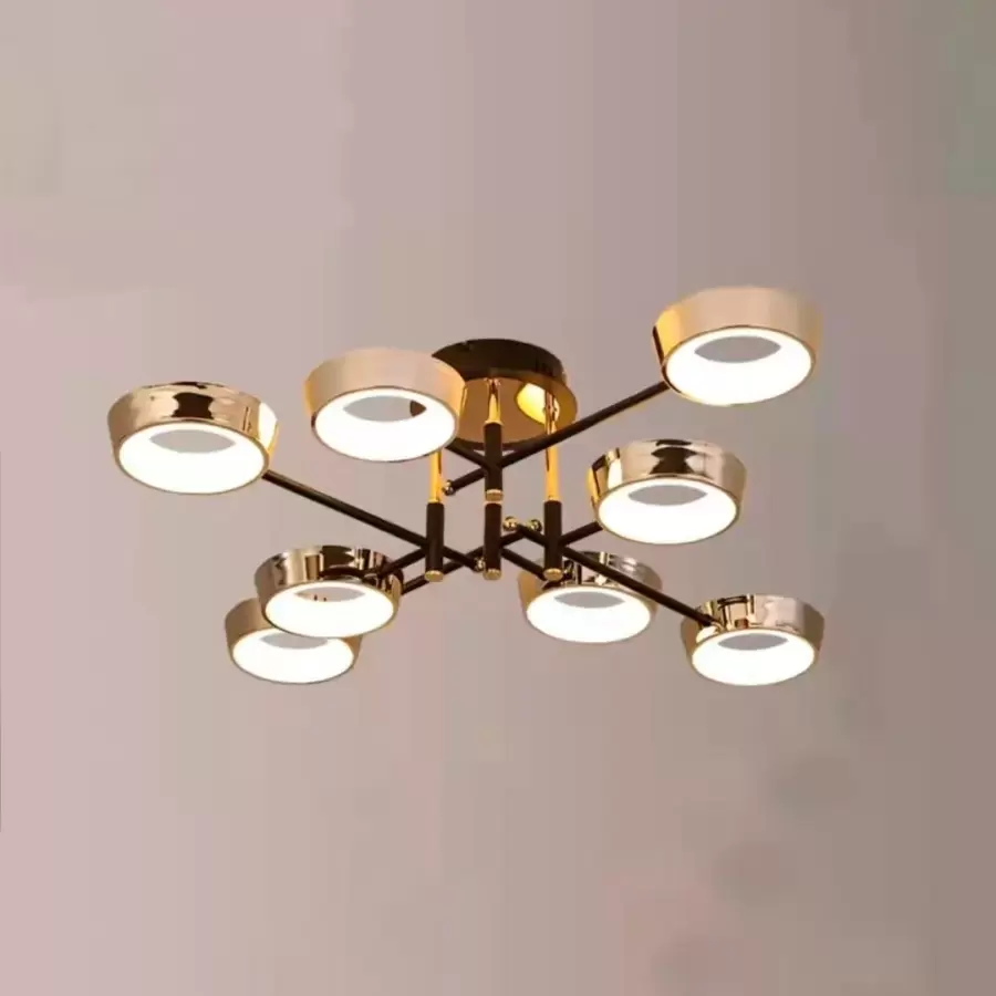 Lustra LED Ira 160W Negru Auriu
