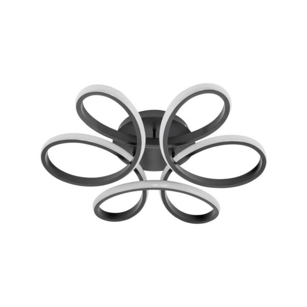 Lustra LED Elon cu Telecomanda, 120W, 2.4GHz, Dimabila, Acril, Negru - imagine 2