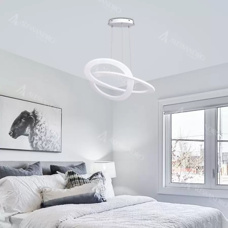 Lustra LED cu Telecomanda Epsilon 210W Dimabila Alb