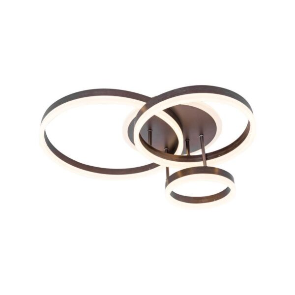 Lustra LED Gratiana cu Telecomanda, 2.4Ghz, 144W, Dimabila, Coffee - imagine 3