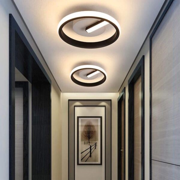 Lustra LED Jazeera 16W, Alb Negru - imagine 2