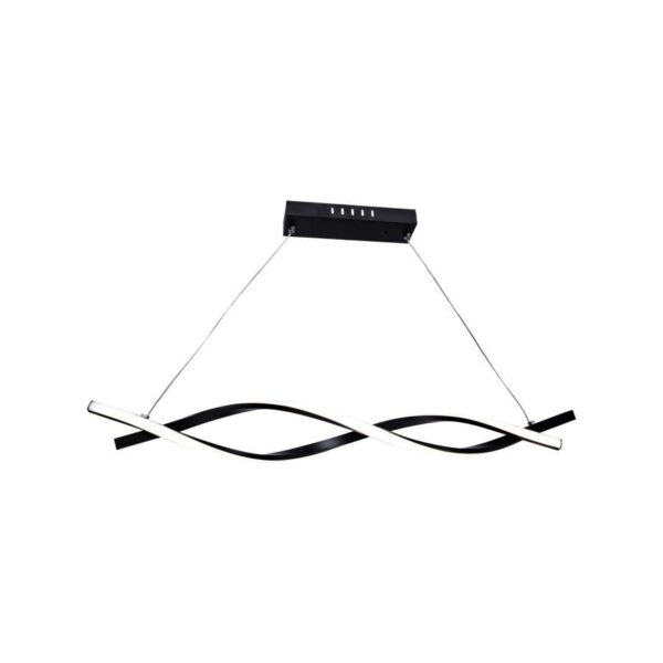 Lustra LED Mirela cu Telecomanda, 80W, Negru, Dimabila - imagine 2