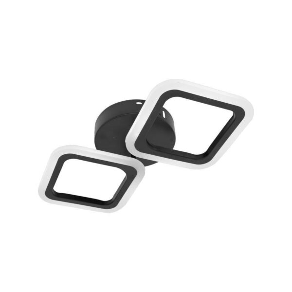 Lustra LED Pulsaris, 24W, Acril, Negru, 4000K, IP.20 - imagine 2