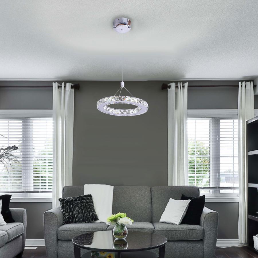 Lustra LED Romalia, 12W, Crom, Lumina Rece/Calda/Neutra