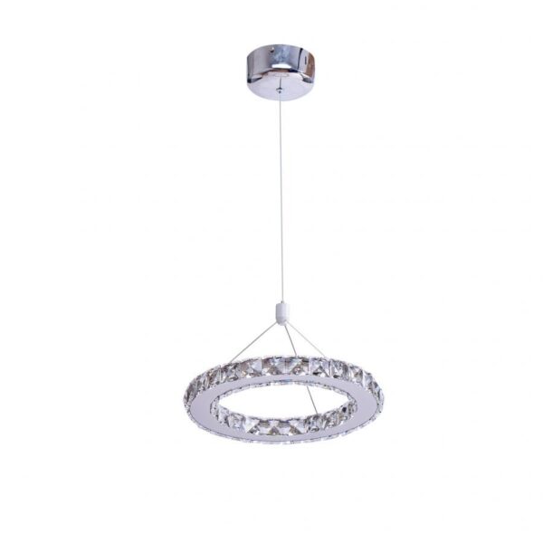 Lustra LED Romalia, 12W, Crom, Lumina Rece/Calda/Neutra - imagine 2
