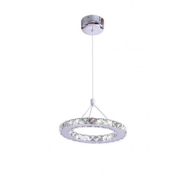 Lustra LED Romalia, 12W, Crom, Lumina Rece/Calda/Neutra - imagine 3