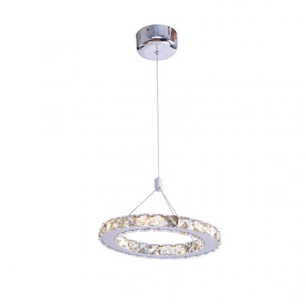 Lustra LED Romalia, 12W, Crom, Lumina Rece/Calda/Neutra - imagine 4