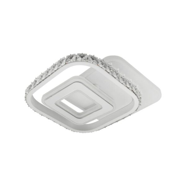Lustra LED Rufina 36W, Acril si Metal, Alb - imagine 3