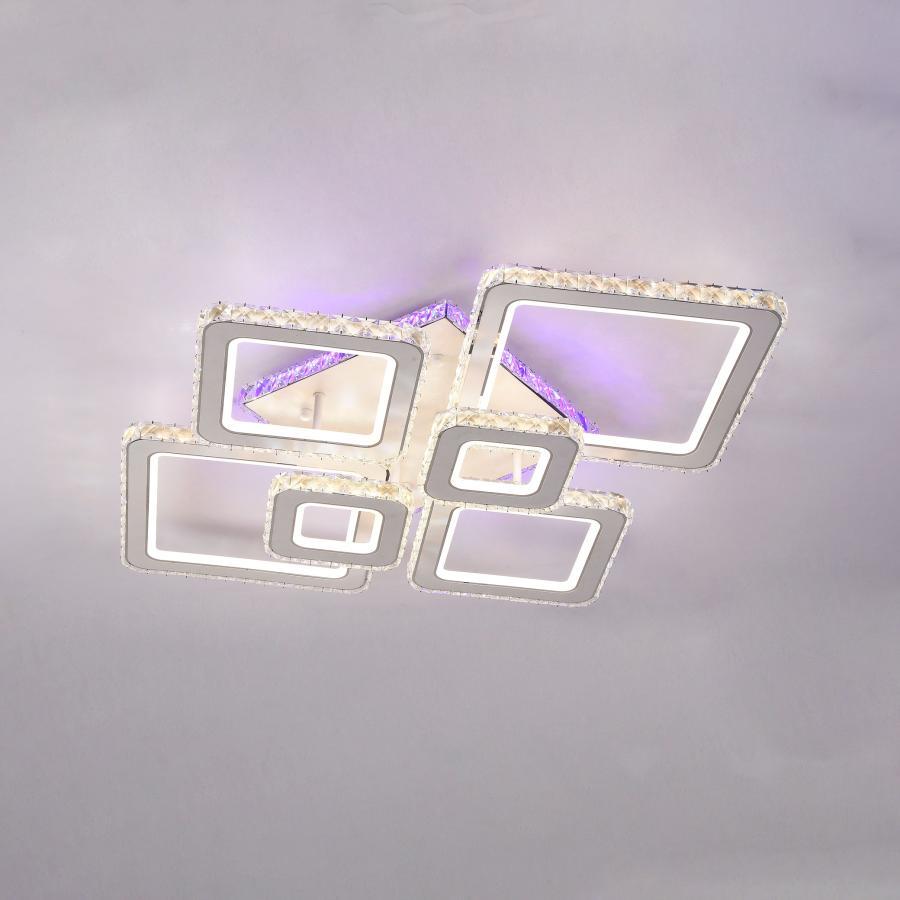 Lustra LED Sharifa cu Telecomanda, 288W, Alb, RGB