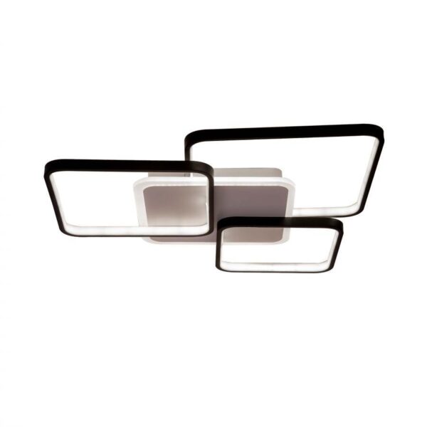Lustra LED cu Telecomanda Carolina, 144W, Alb si Negru, Acril, Dimabila - imagine 2