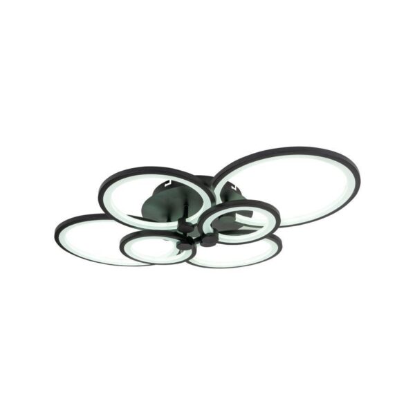 Lustra LED cu Telecomanda Dora 152W Dimabila Negru - imagine 2